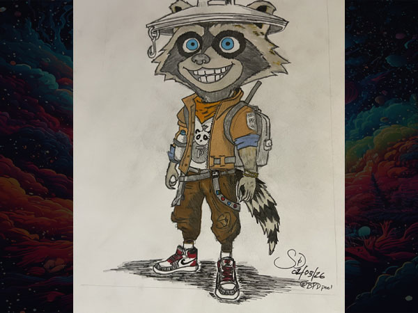 Drawing of Rufus from Fortnite